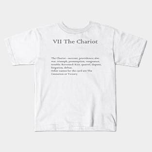 The Chariot Tarot Arcana meaning Kids T-Shirt